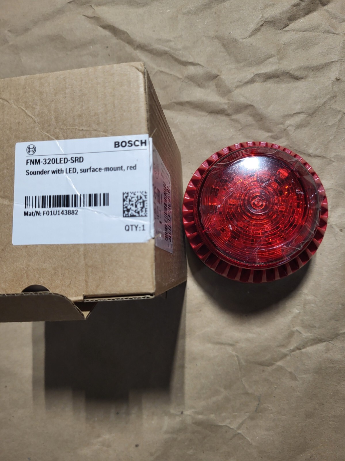 Bosch Sounder with RED LED, Surface-mount FNM-320LED-SRD