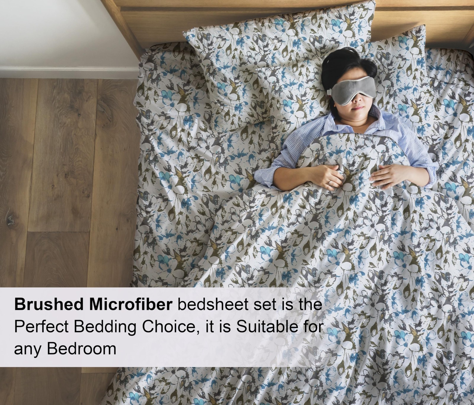 Floral Sheets Full Size Bed - Flower Bed Sheets Fitted Up to 15” Deep Pocket ...