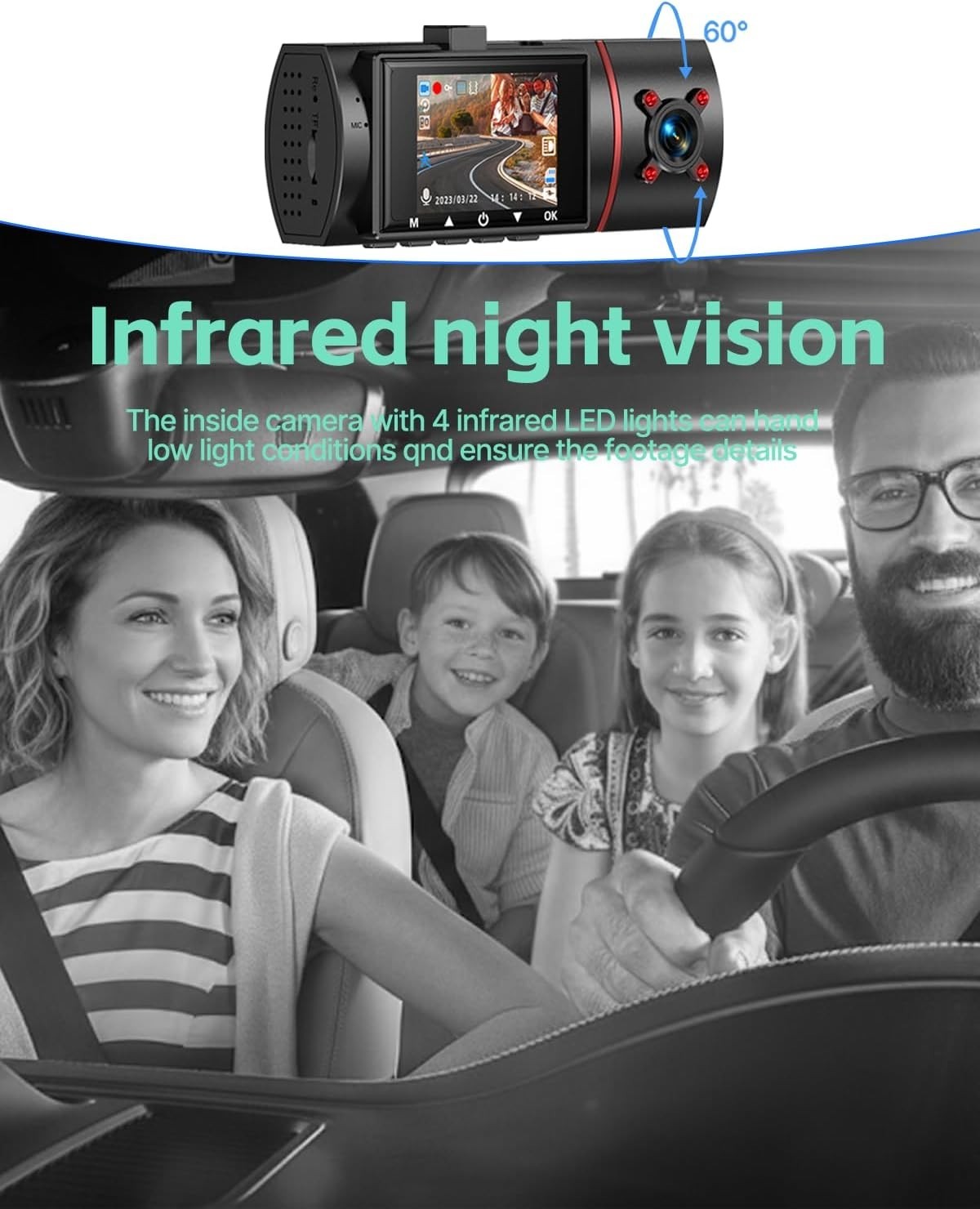 3 Channel Dash Camera Night Vision G-Sensor