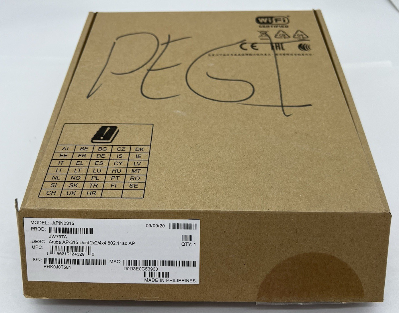 Aruba AP-315 APIN0315 IAP-315-RW 802.11ac JW811A DUAL Access Point