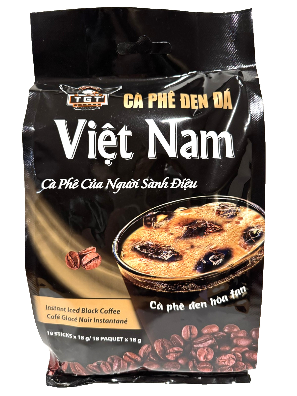 3 x TGT Viet Nam Instant Iced Black Coffee Bag 18 Sticks x 18g