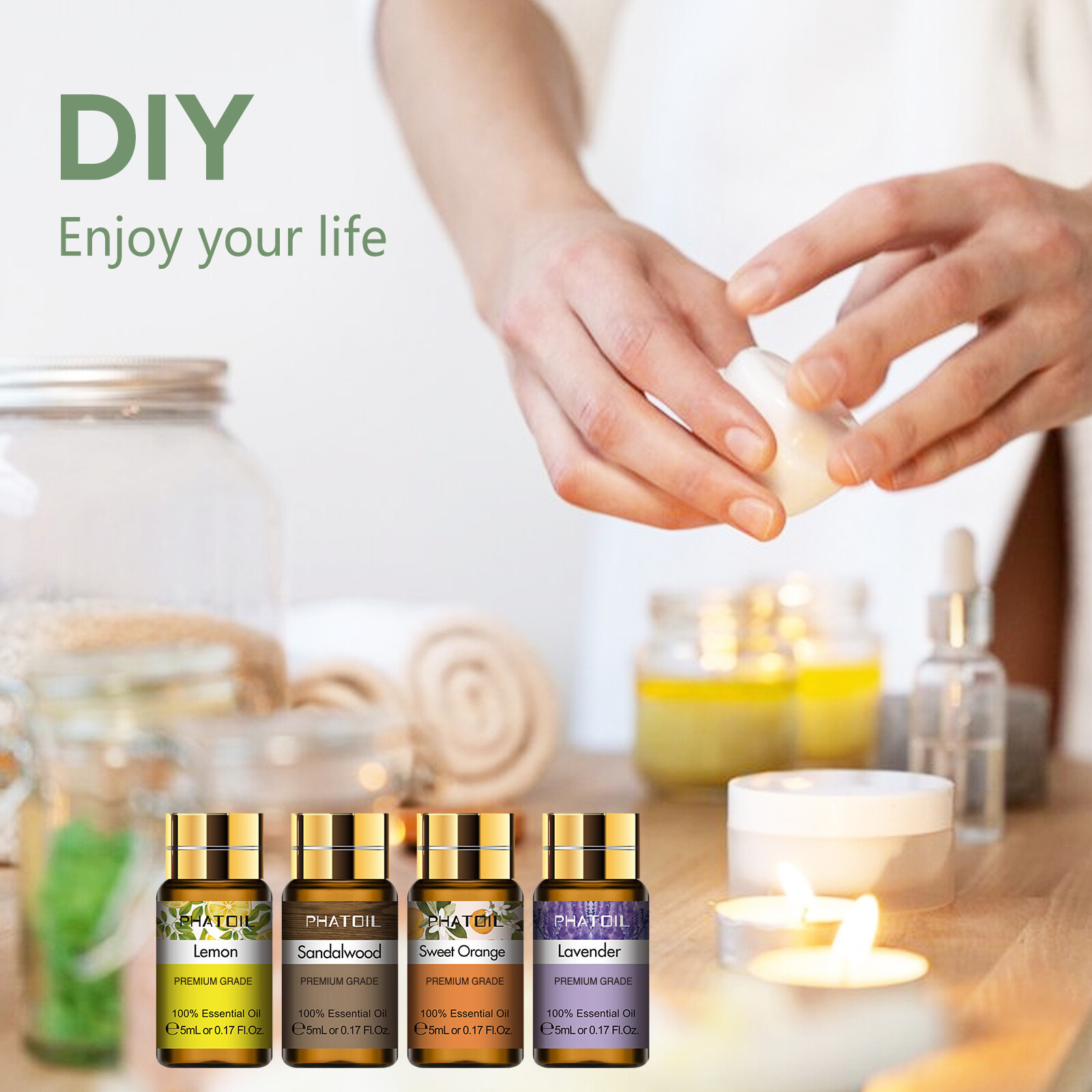 15PCS Essential Oils Gift Set 5ML- Premium Quality Essential Oils for Diffusers