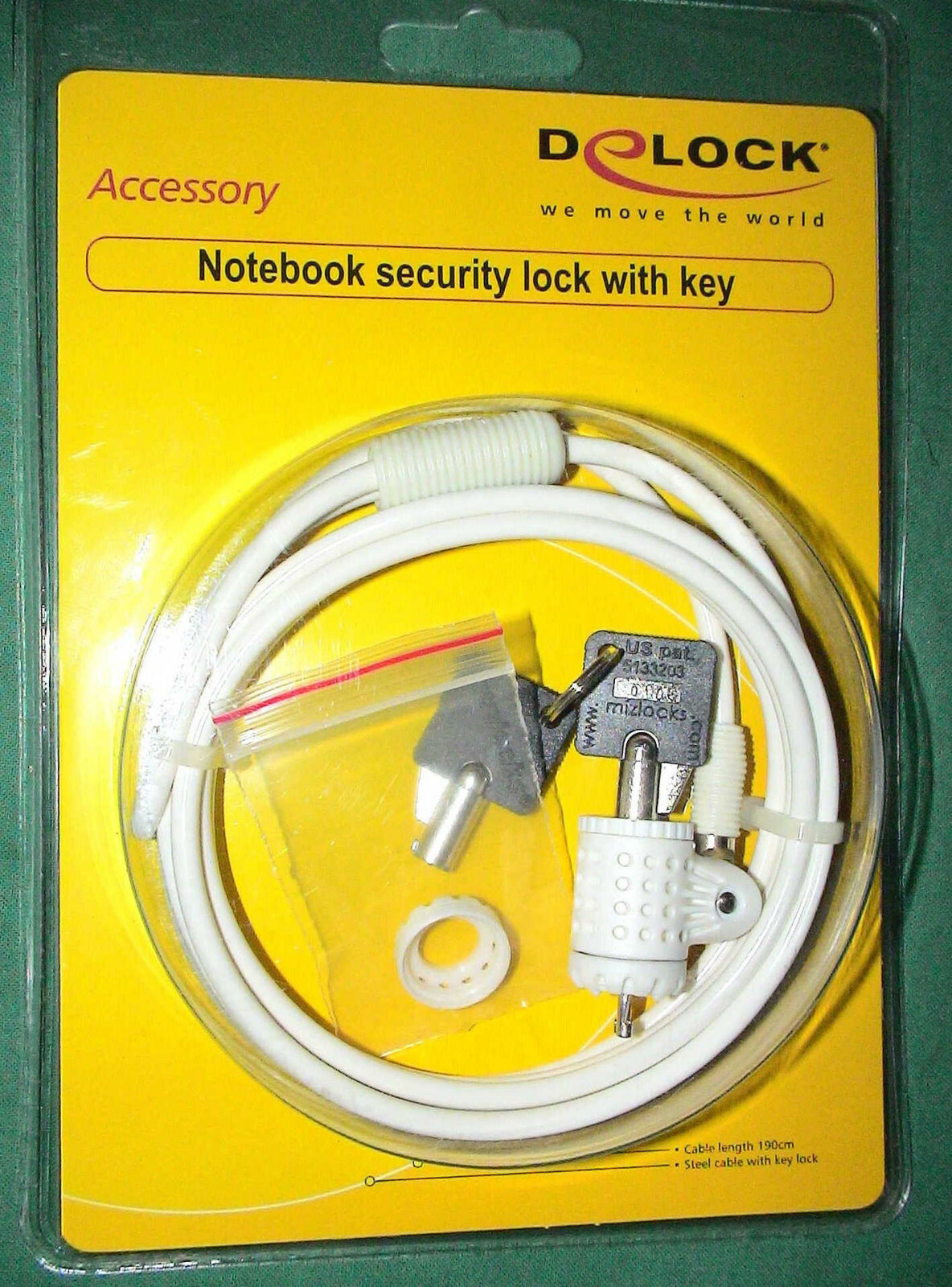 DeLock RoHS Notebook Security Lock 20632 Laptop Security Lock 2x Keys Y