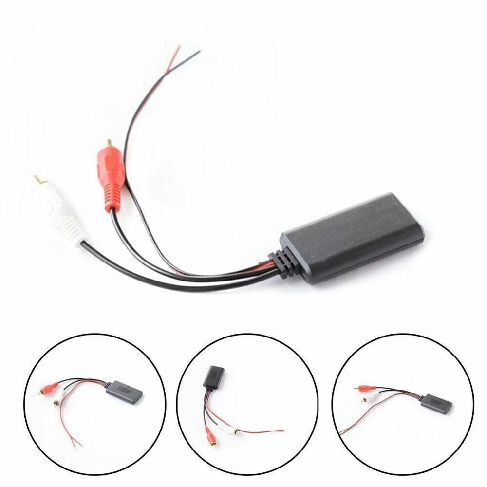 2Pcs Car Audio Stereo Bluetooth AUX Receiver Module RCA Interface Cable Adapter