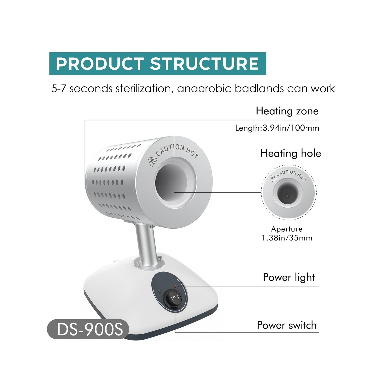 Lab DS-900S Infrared Sterilizer Autoclave Sterilizers Two Adjustable Heating ...