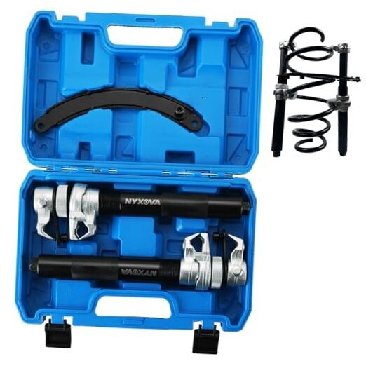 Coil Spring Compressor Tool - Heavy Duty Macpherson Strut Spring - Blue