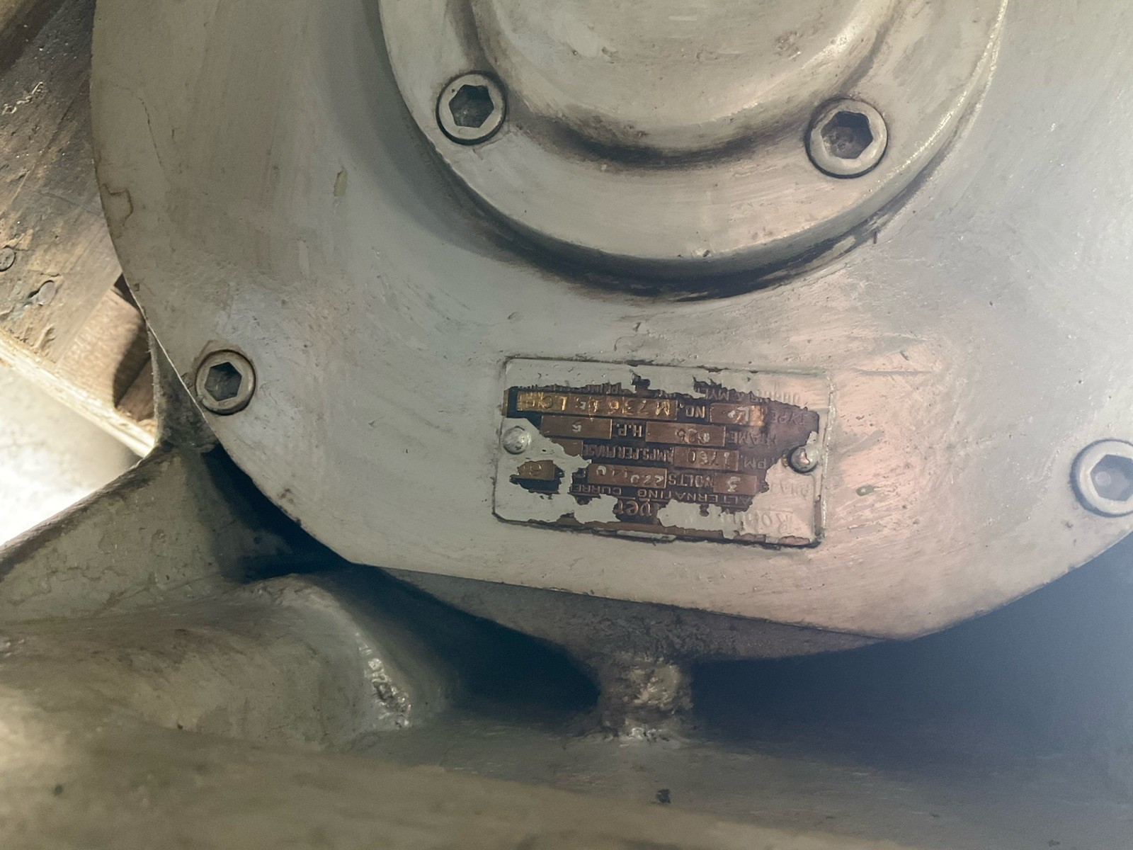 Thompson 12" x 36" Surface Grinder Spindle + Motor Only Type L 5 HP