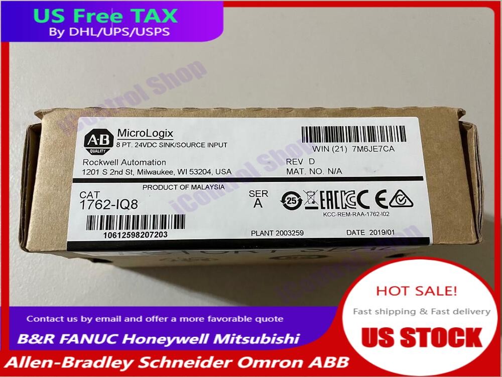 1 PCS NEW SEALED AB 1762-IQ8 /A MicroLogix 24VDC Input Module