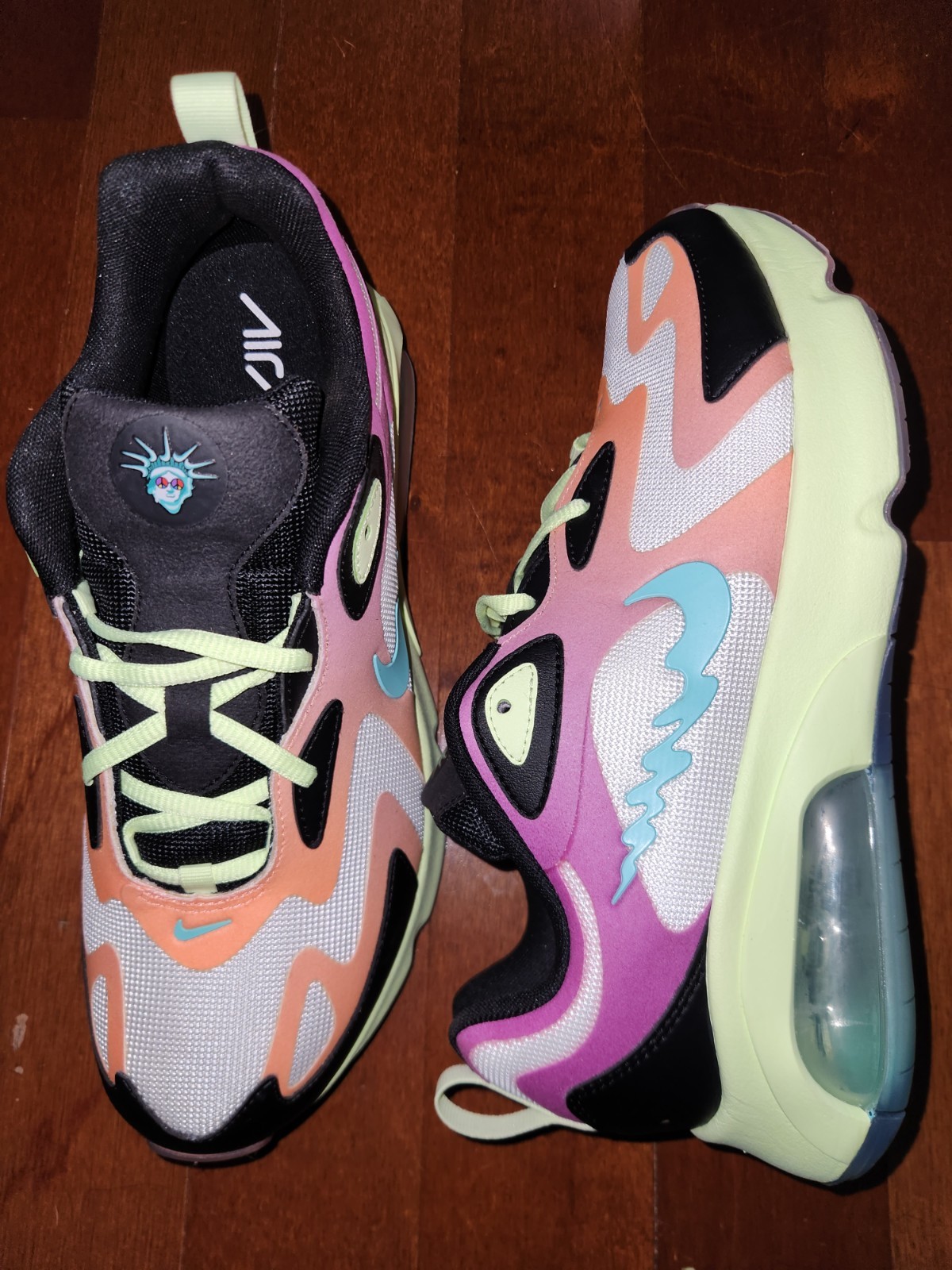 Nike By You Air Max 200 Statue Of Liberty Custom  Multicolor Mens Shoes US 9