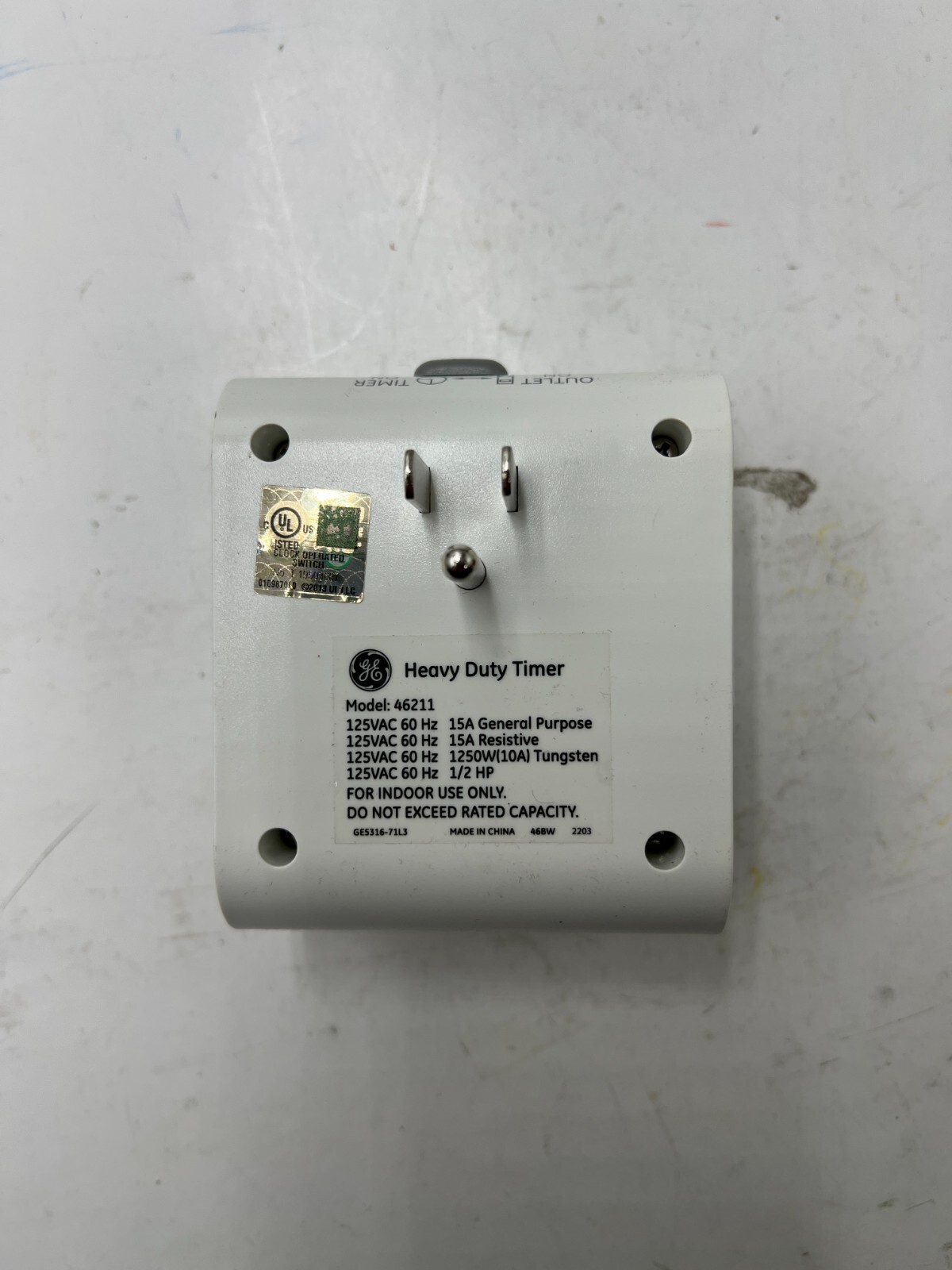 ( 2 pack) GE Jasco Heavy-Duty Timer, LED, CFL, 46211