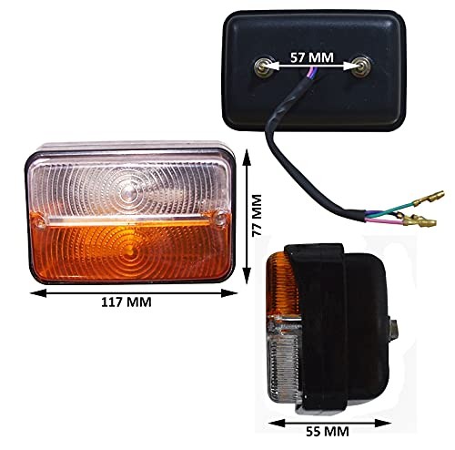Front Indicator Lamp tractor lights Set with 12V Bulb Compatible with Massey