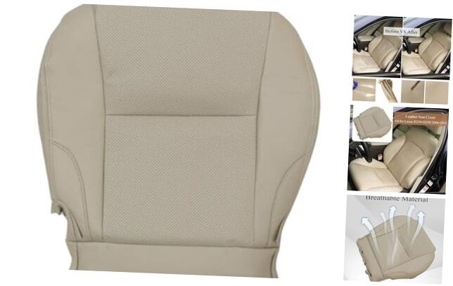 Driver Side Bottom Perforated Leather Seat Cover Tan Compatible with Lexus