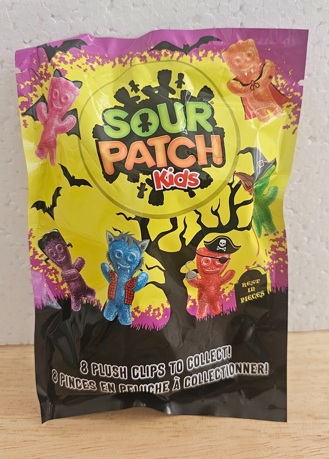 Sour Patch Kids Purple Frankenstein Halloween Plush Keychain Clip