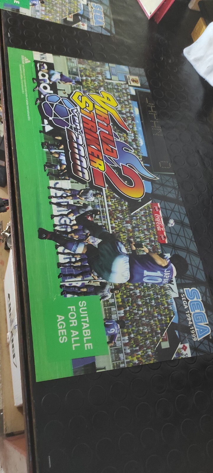 Virtua Striker 2 2000 Sega Naomi Arcade Marquee stickers label Originals