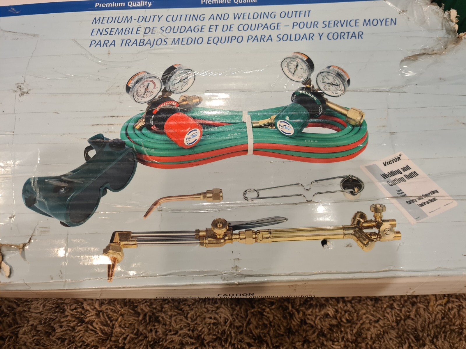 Linde ProStar Cutting Medium Duty Welding Torch G250 Oxygen Acetylene Kit