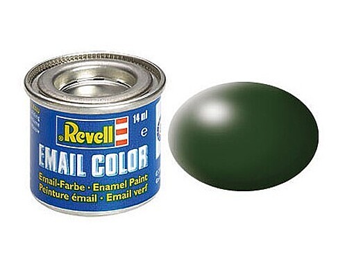 Revell-Germany 14ml. Enamel Dark Green Silk Tinlets - Hobby and Model Enamel