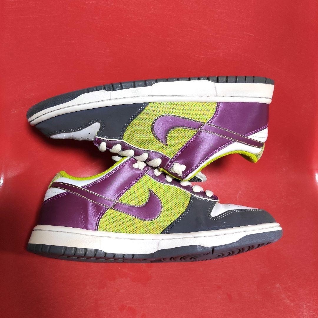 Nike Sneakers Shoes Dunk Low 6.0 Green Purple 314141-300 Men's US9 / JP27 EX