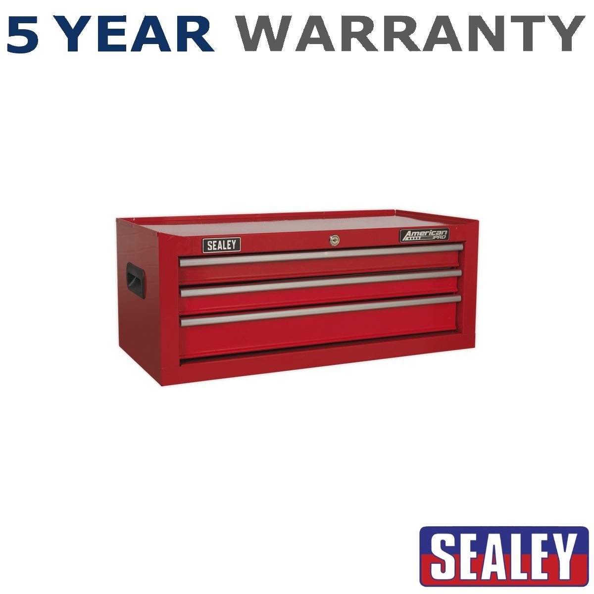 Sealey American PRO� Mid-Box Tool Chest 3 Drawer Red AP223