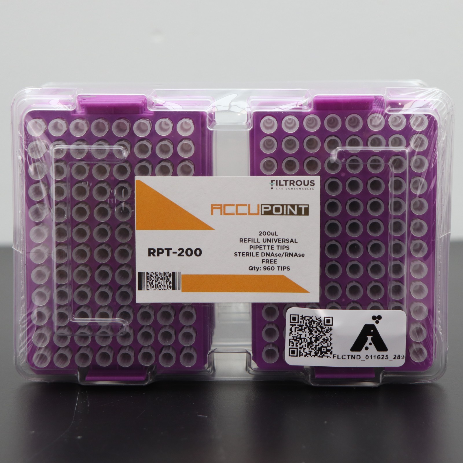 Accupoint 200 ul Refill Universal Pipette Tips, Sterile 960 tips