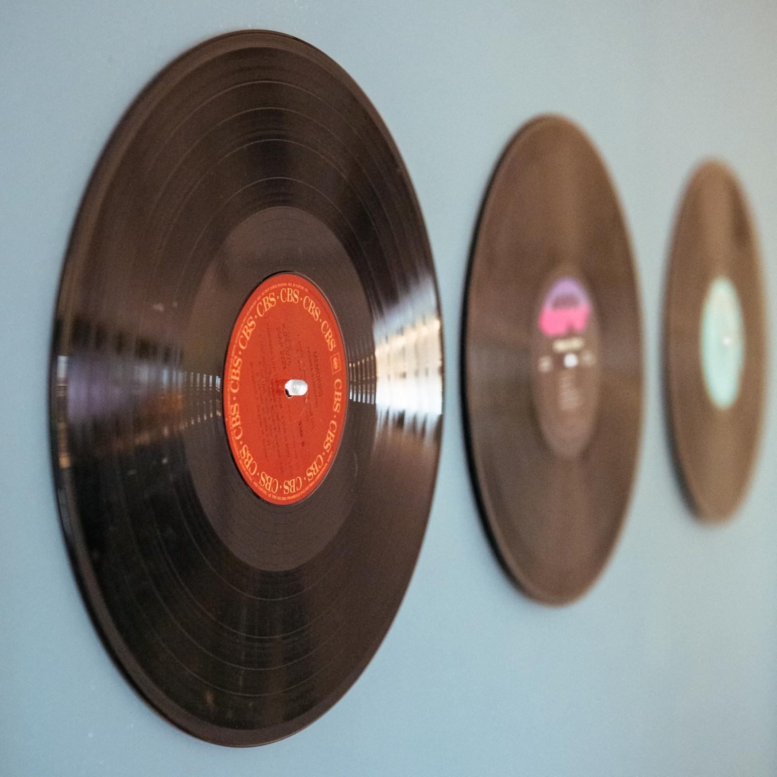 Adhesive Vinyl Wall Mount for Discs (4-Pack) â€“ Strong Hold Record Holder Wa...
