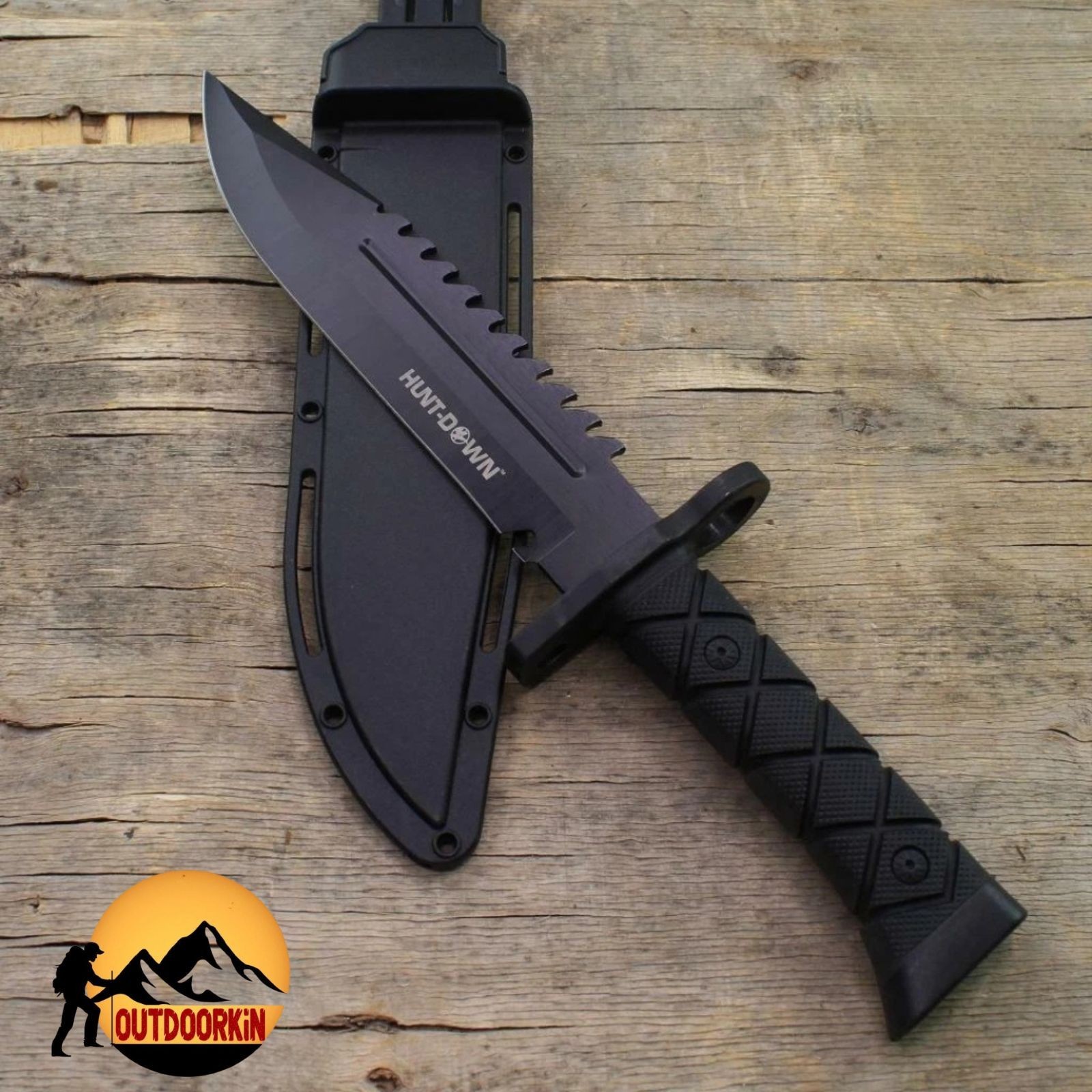 13.5" MILITARY Tactical Combat BOWIE Knife FIXED BLADE Hunting SURVIVAL + Sheath