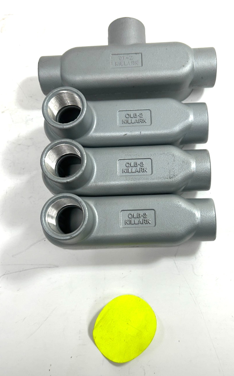 KILLARK CONDUIT BODY W/O COVER ASSORTMENT OF  0LB-2, OT-2 LOT OF 4
