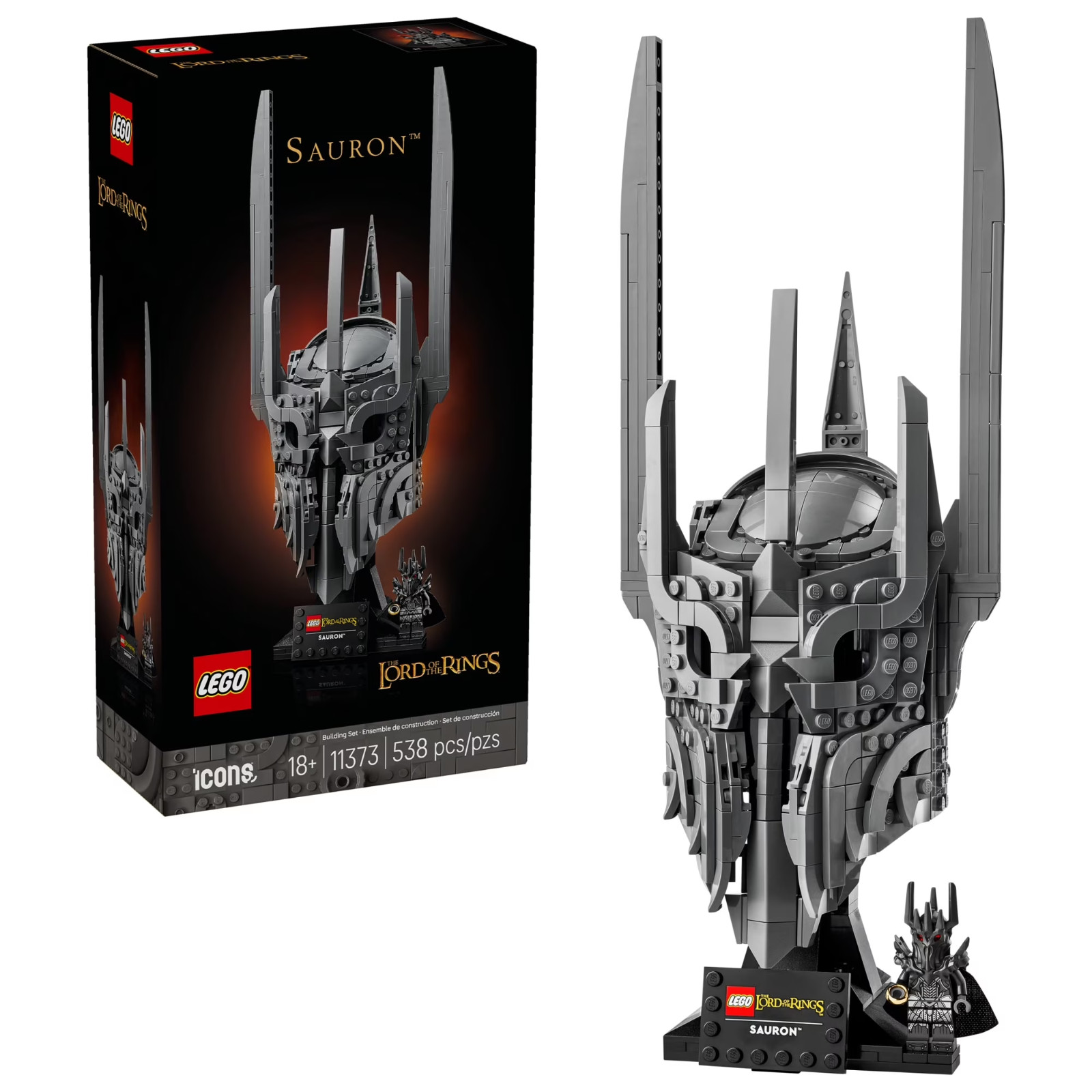 Icons The Lord of the Rings: Sauron's Helmet - Building Set for Adults