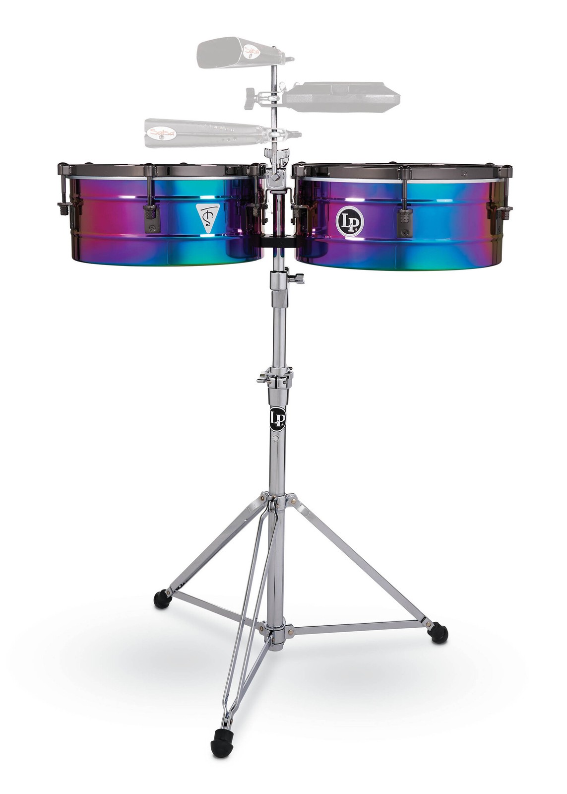 LP LP257-TS Tony Succar Signature Timbales – Rainbow Chrome/Black Nickel