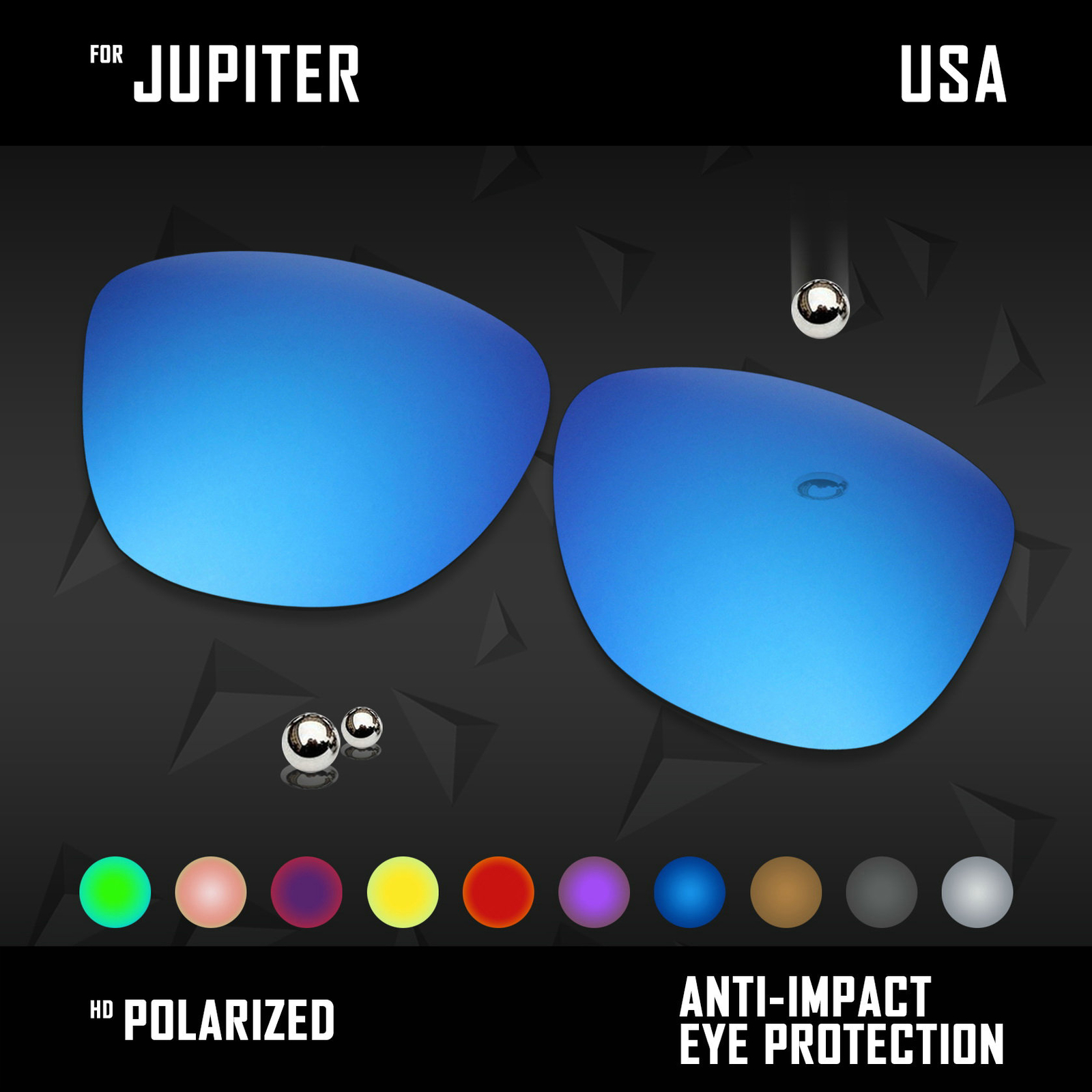 Anti Scratch Polarized Replacement Lenses for-Oakley Jupiter-Options