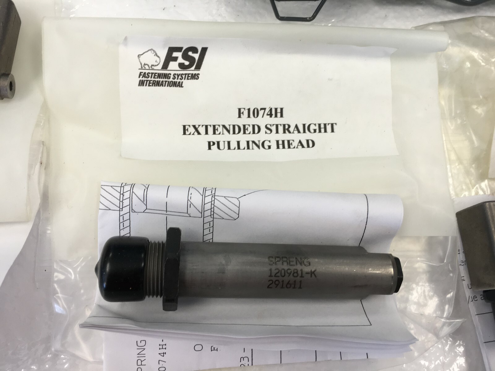 NEW FSI Huck Cherrymax Rivet Pulling Head Set Straight Offset Right Angle