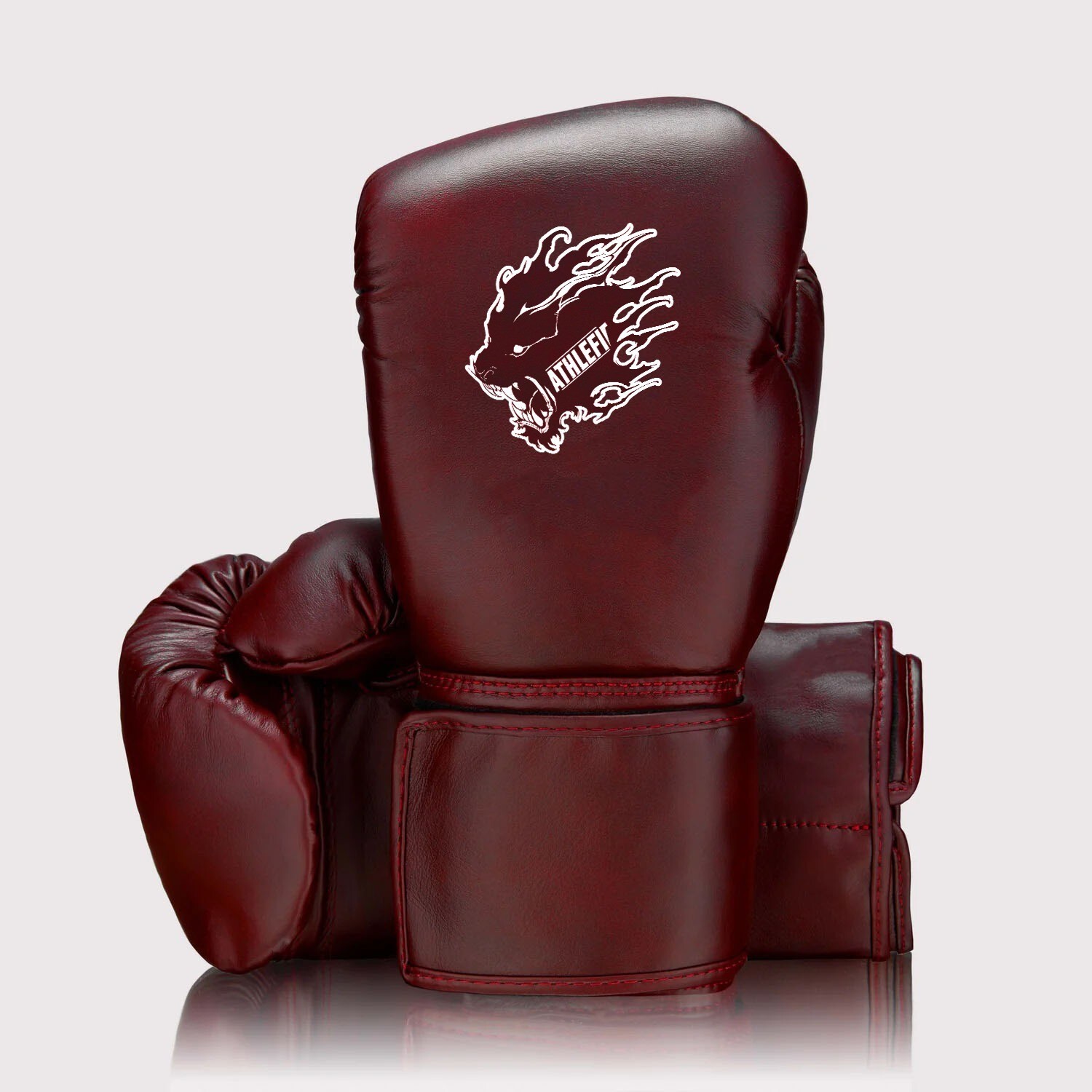 New Mexican Fly Style Cherry Red Premium Cowhide Leather Custom Boxing Glove