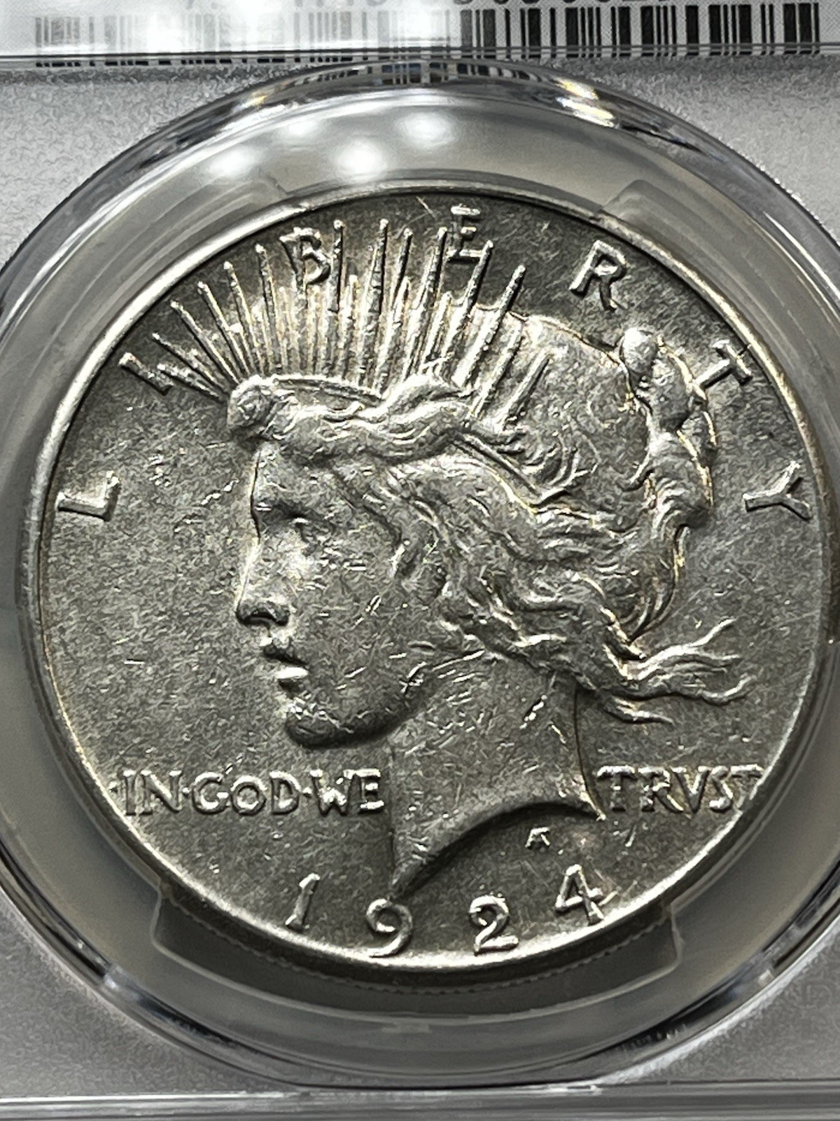 Semi key date! 1924-S $1 Peace Dollar  PCGS XF45