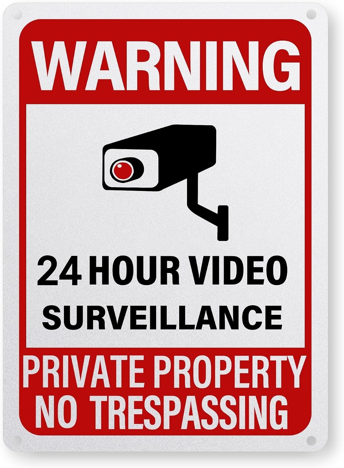 Durable 10x7 inch Aluminum CCTV Sign - Weatherproof & Reflective for All Spaces
