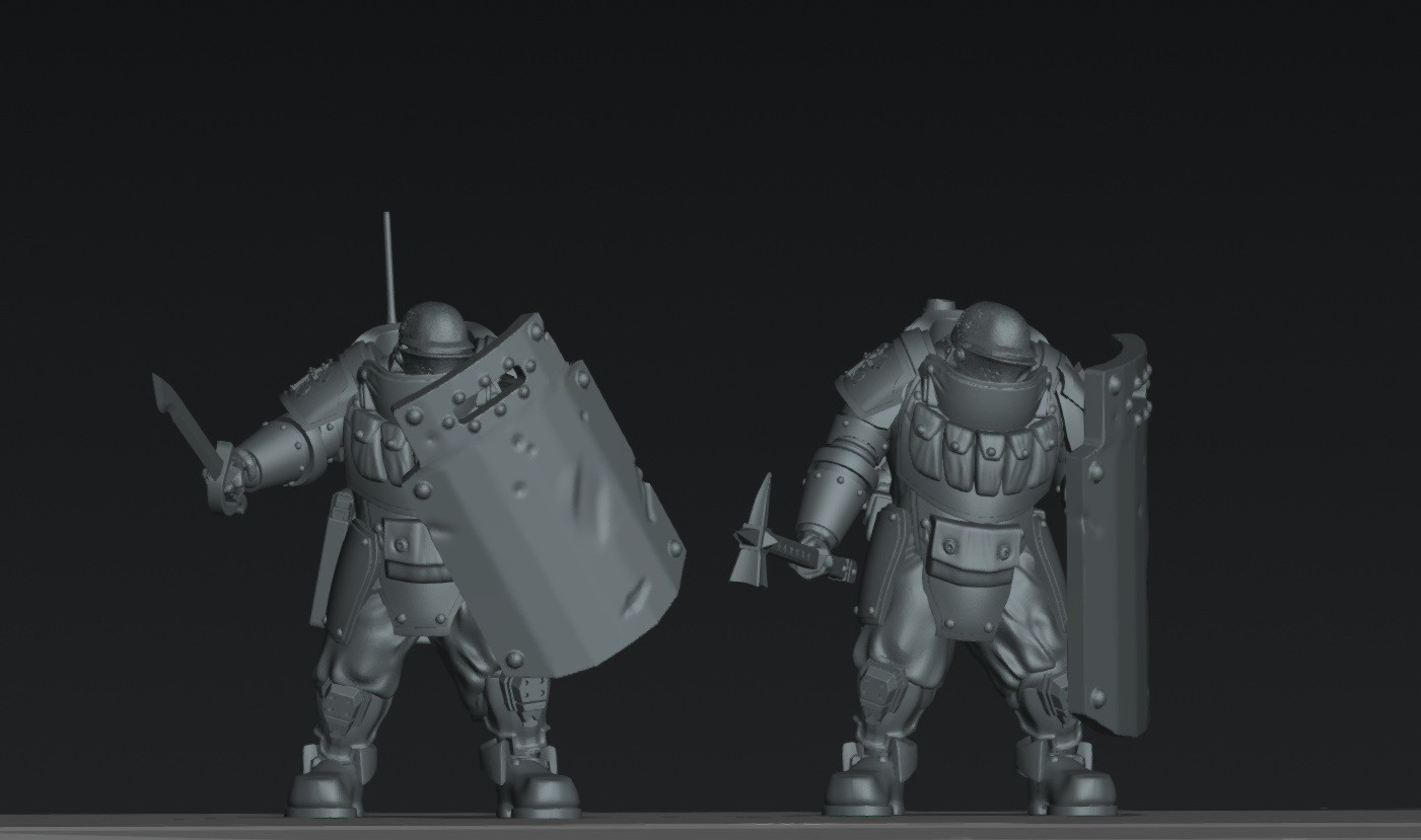 Trench Crusade x2 Heavy Mechanised Infantry Melee Team (New Antioch)