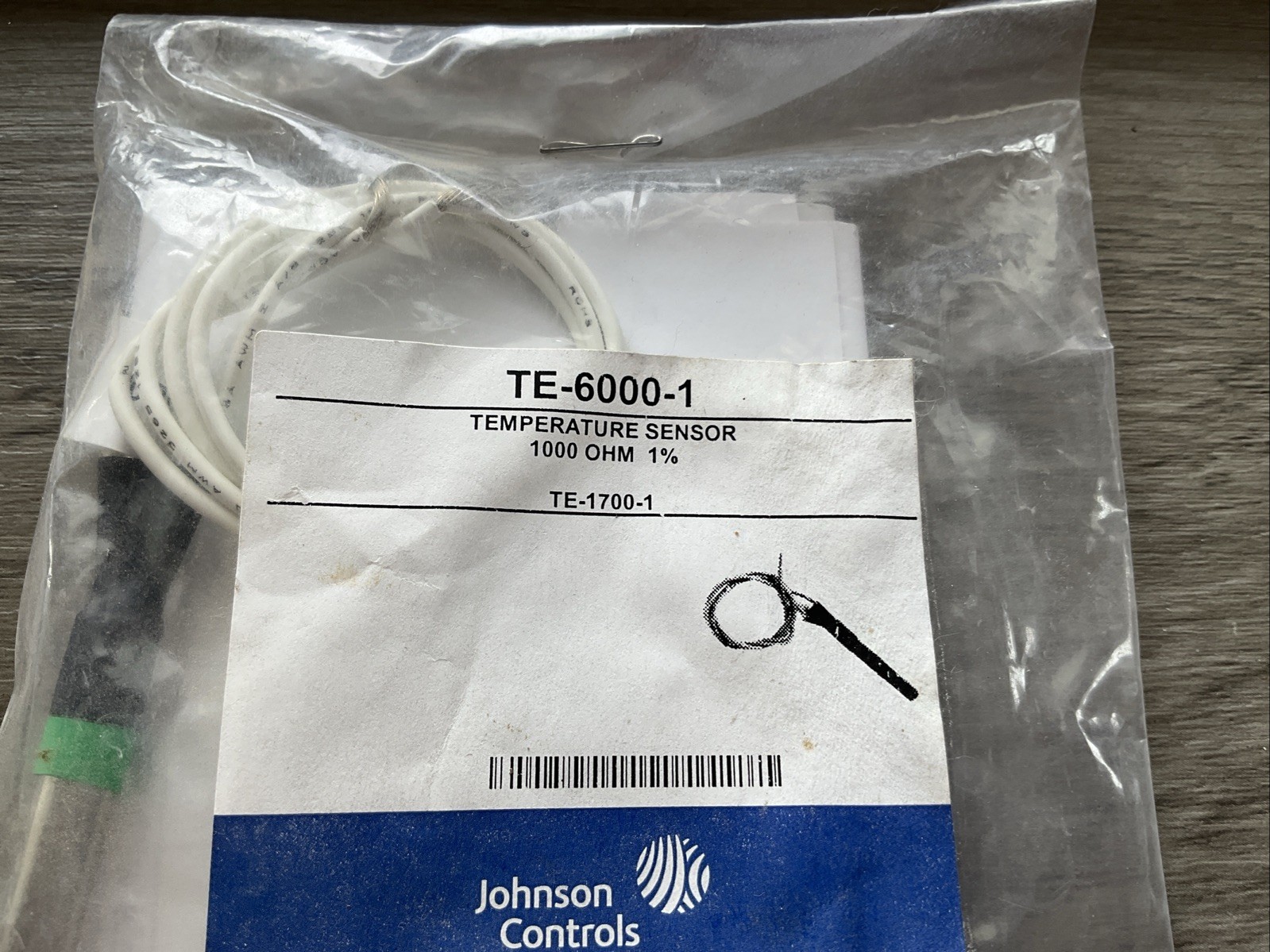 Johnson Controls TE-6000-1 temperature sensor 1000 OHM 1%