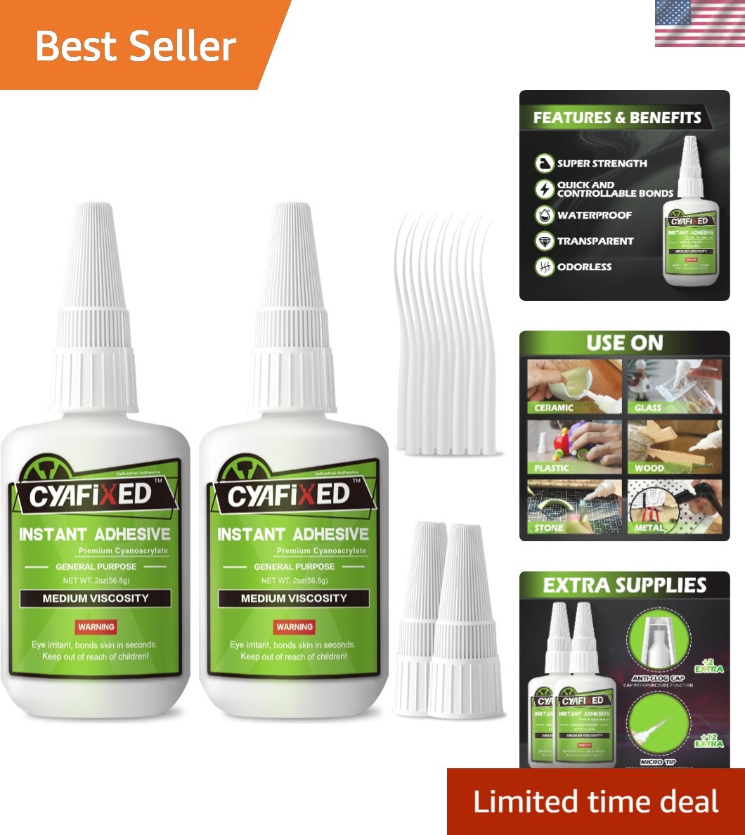 4 oz Food Safe Super Glue - Instant CA Adhesive for Multi Material Bonding