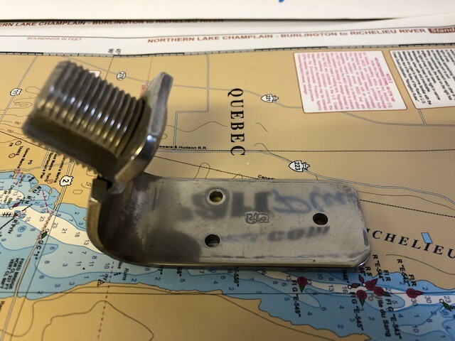 Schaefer Marine Stainless Steel Angled Antenna Bracket