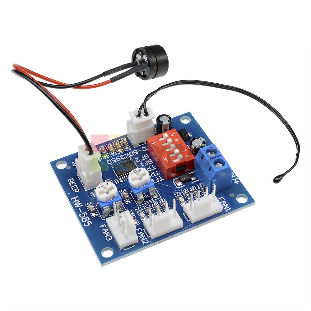 1-10X DC12V 4Wire PC CPU Fan Temperature Control PWM Fan Speed Controller Module