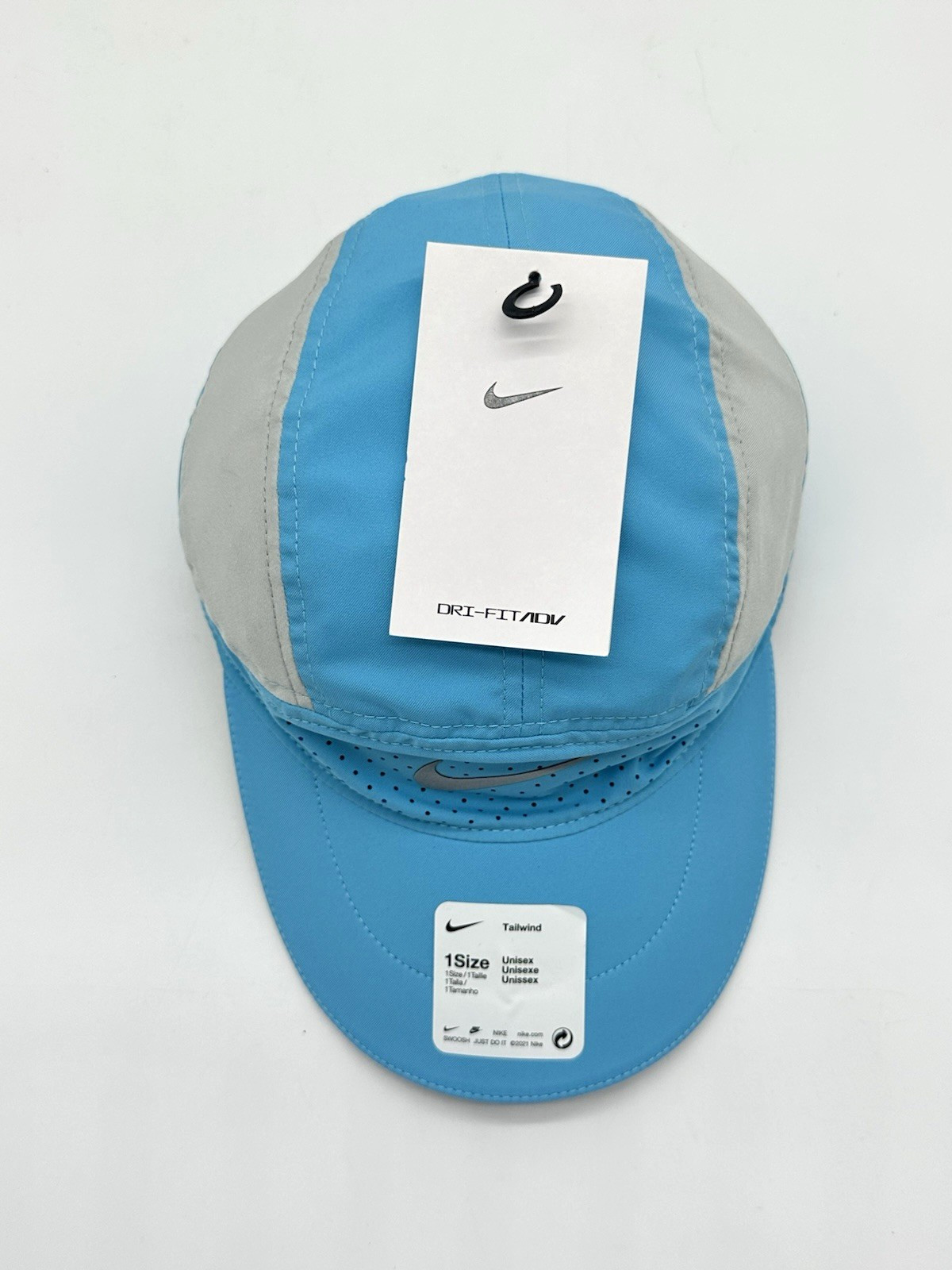 Nike Tailwind DRI-FIT 5-Panel Adjustable Run Elite Hat Light Blue BV2204-416