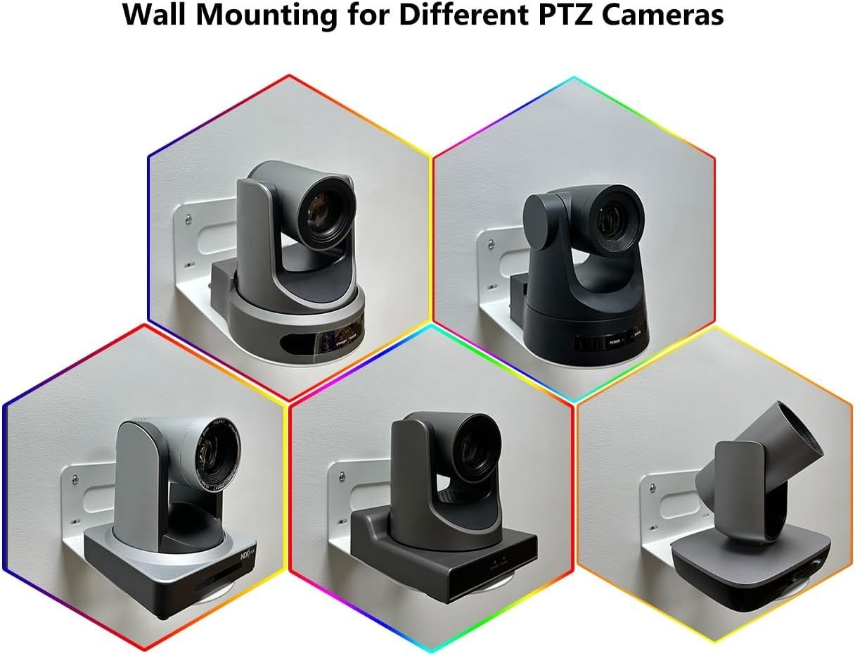PTZ Camera Wall Mount with Anti-Shake Pad - Metal Bracket