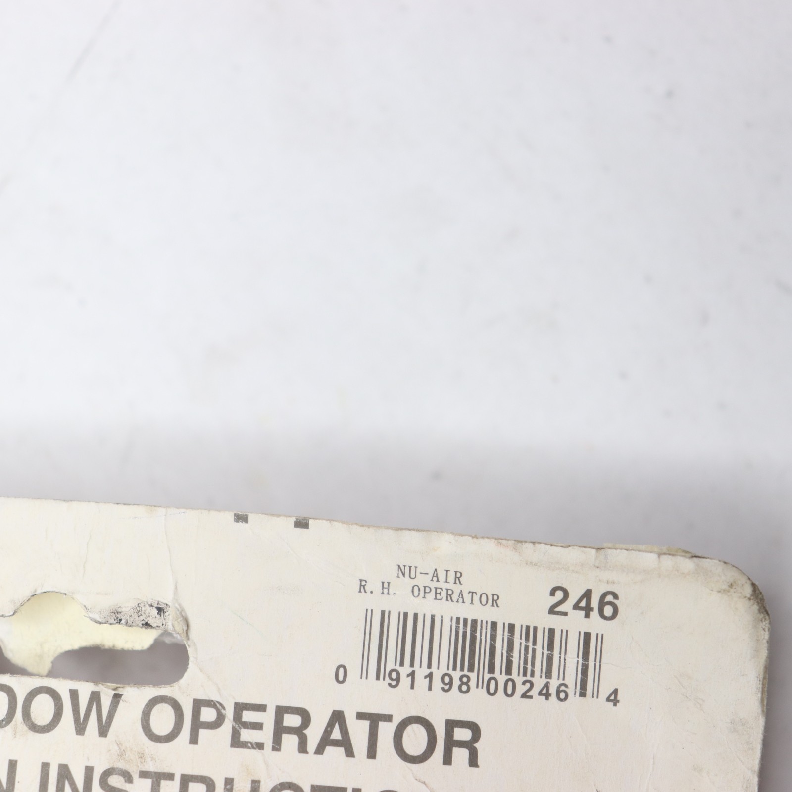 Barton Kramer Right Hand Window Operator Silver 5-1/4" 246 - Missing Handle