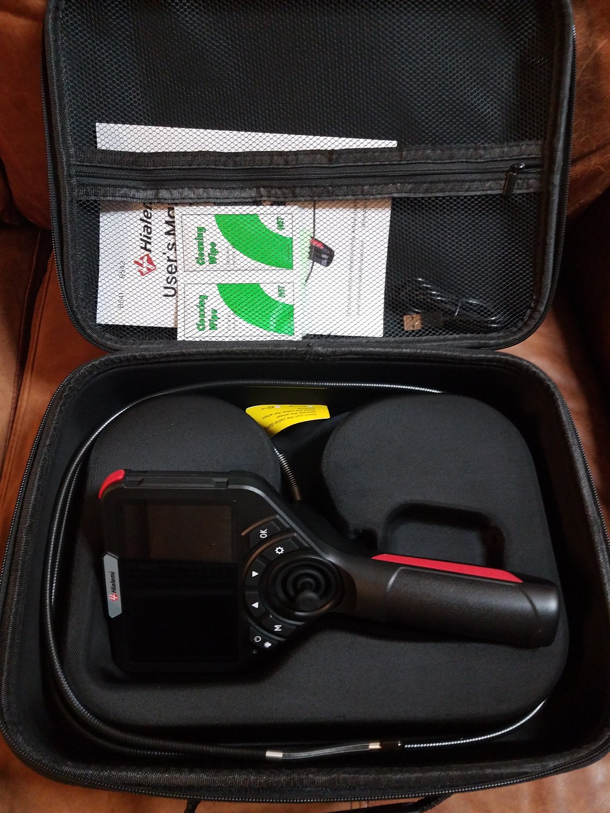 HIALEMI 4-axis 360 degree boroscope endoscope automotive borescope video image