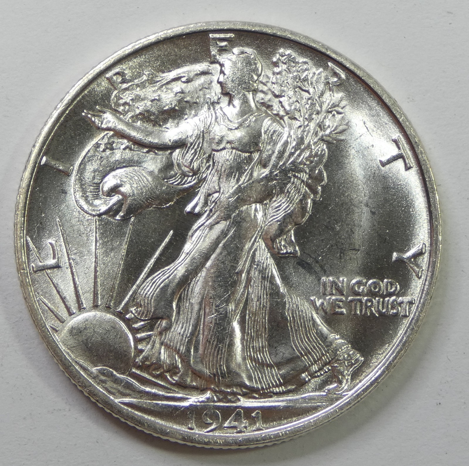 1941-S Walking Liberty Half Dollar Choice BRILLIANT UNCIRCULATED Silver 50c