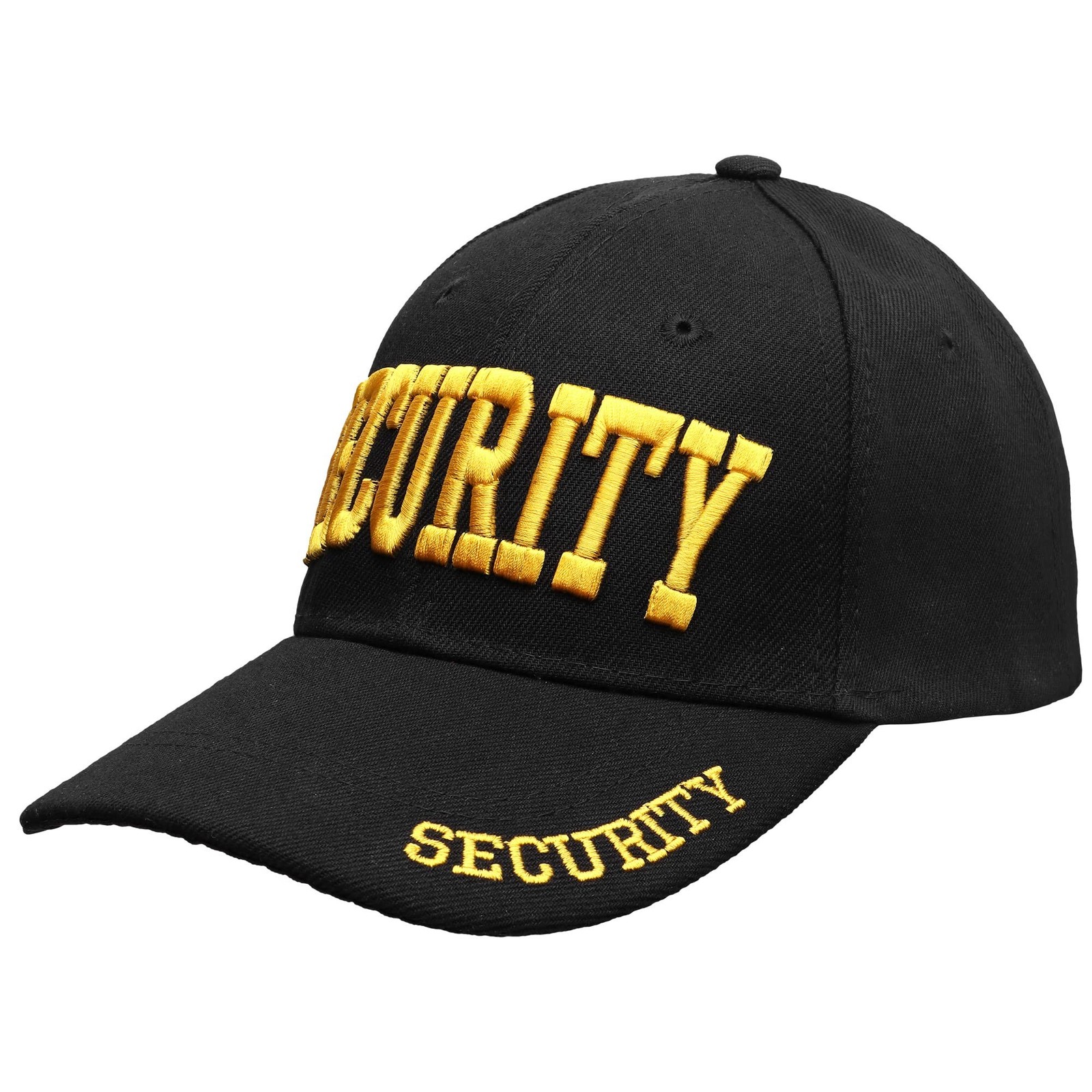 Wholesale 12-Pack Security Hat Baseball Cap - Gold or White Embroidery Securi...