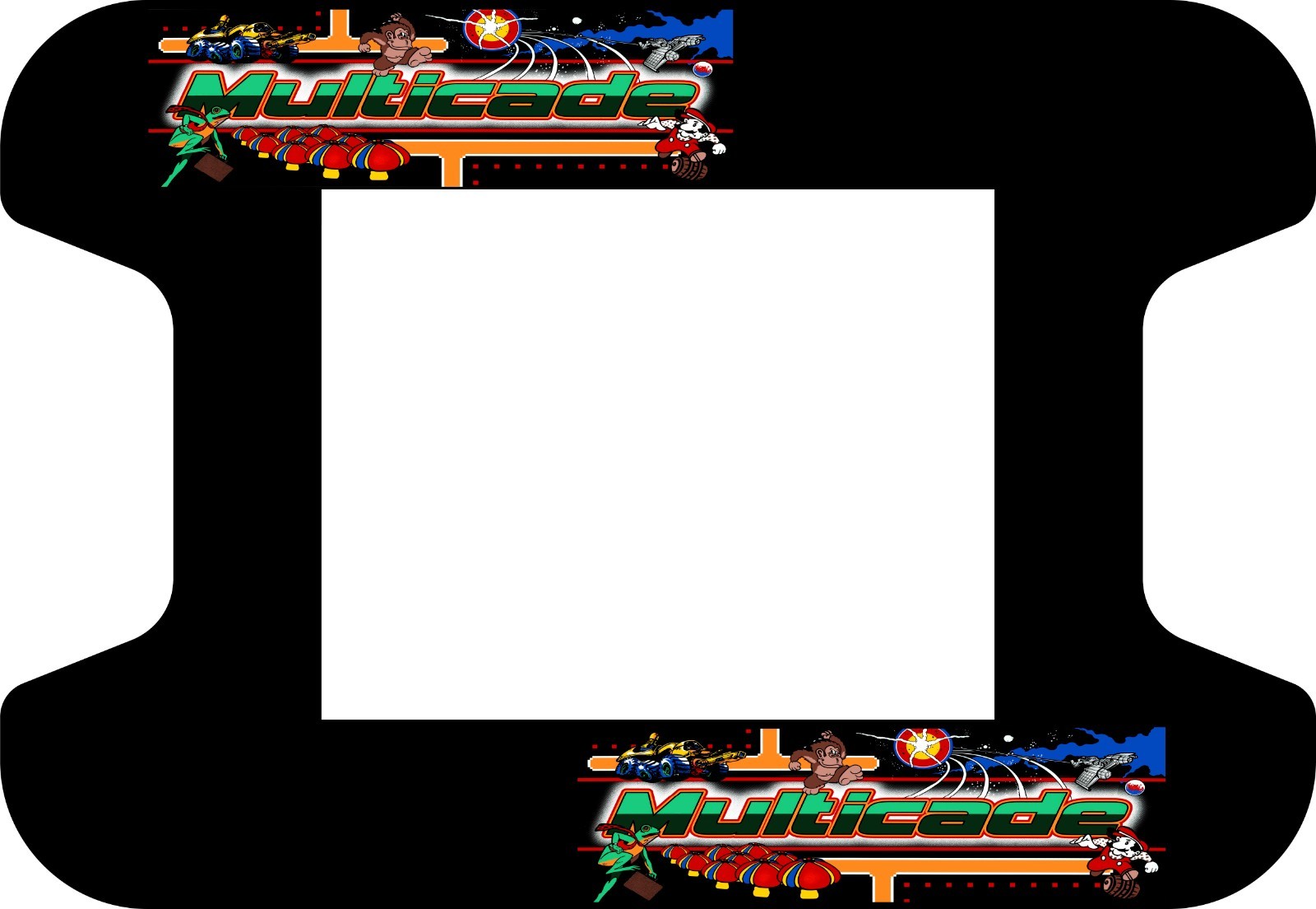 Multicade Arcade Cocktail Underlay Artwork Sticker Decal