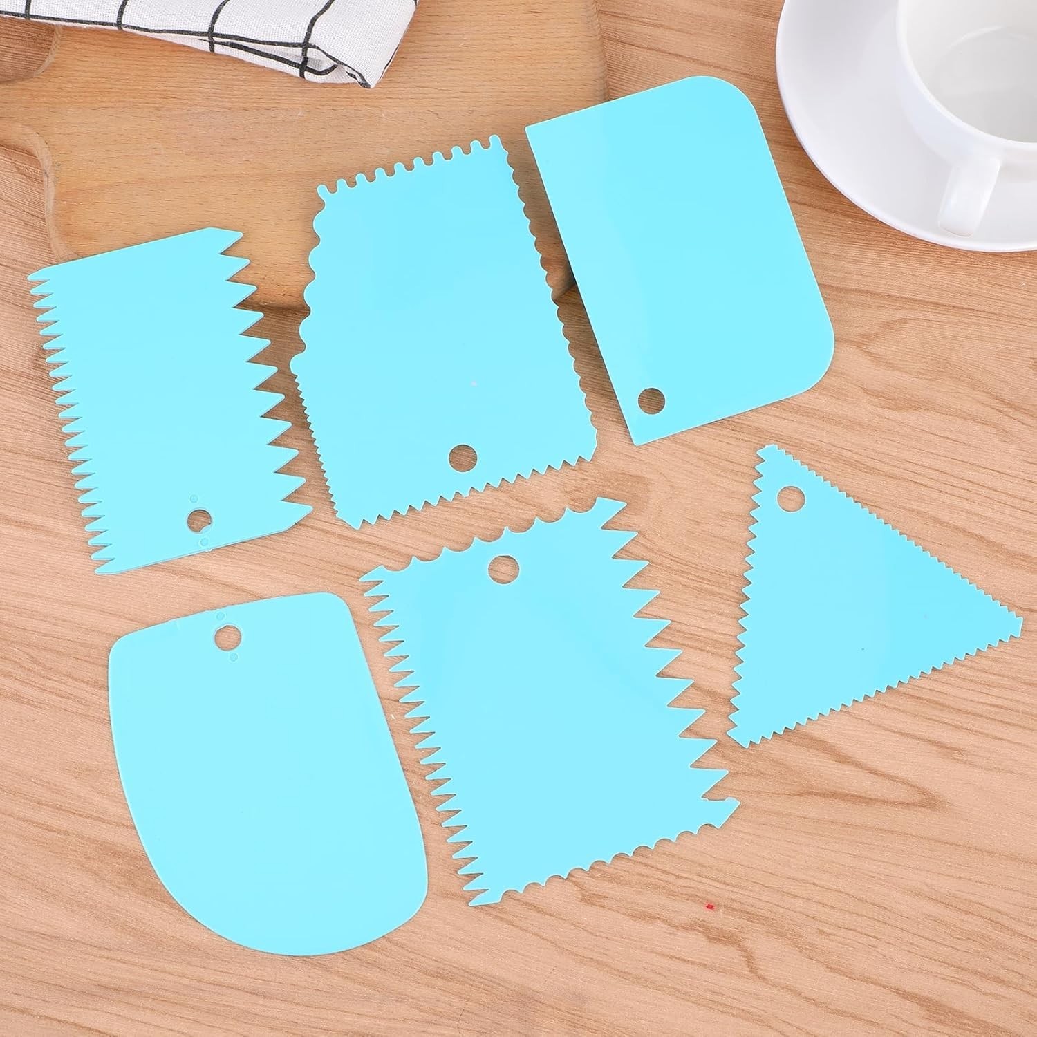 Versatile Clay Scraper Tools with Serrated Edges for Pottery Enthusiasts
