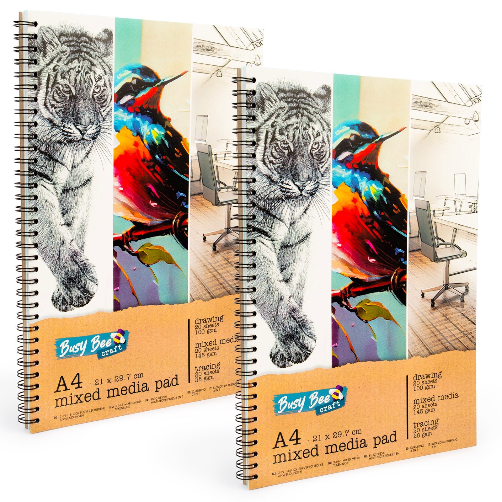 A4 Mixed Media Pad - 2 Pack - Drawing Paper - Tracing, Drawing Mixed Media Pad