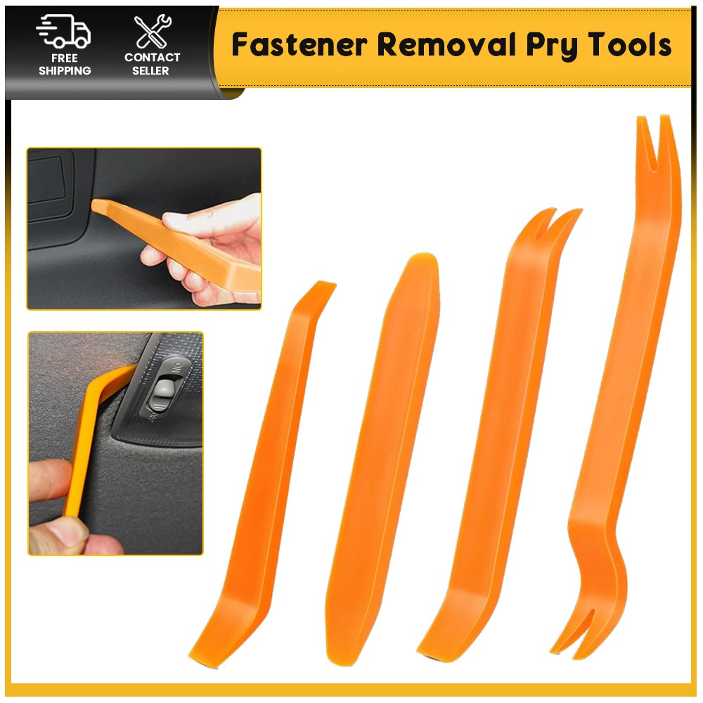 4PCS Car Removal Fastener Tools Dash Door Panel Upholstery Molding Rivet Clip US