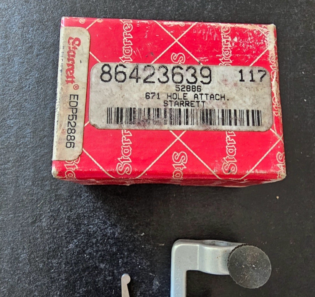Starrett 671 Universal Indicator Hole Attachment Original Box