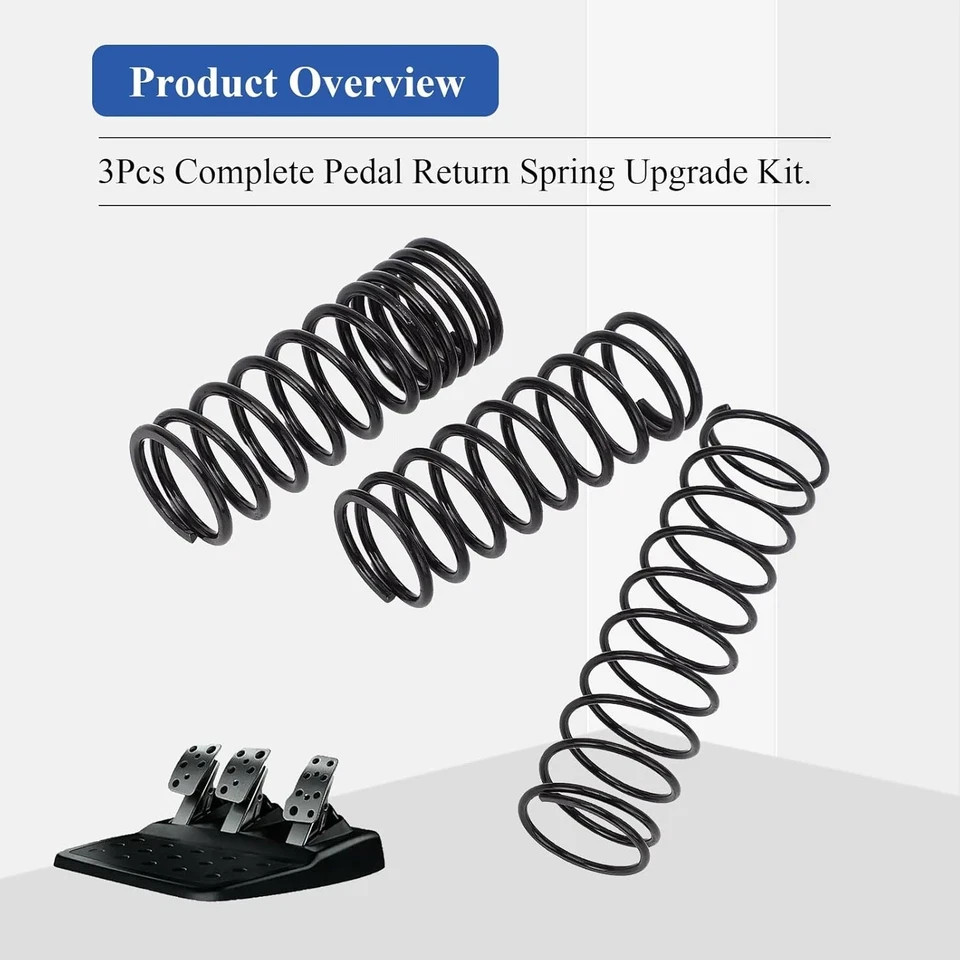 3 Pcs Complete Pedal Return Spring Upgrade Kit Mod for Logitech G25 G27 G29 G920